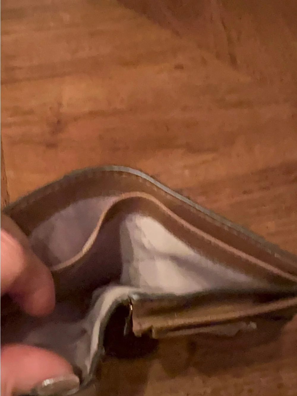 Michael Kors Tan Saffiano fold wallet with Gold Logo